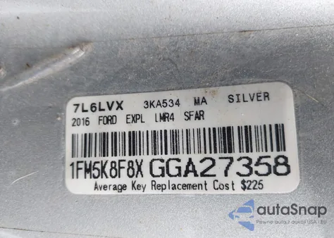 2016 Ford Explorer Limited from USA, damaged, VIN 1FM5K8F8XGGA27358